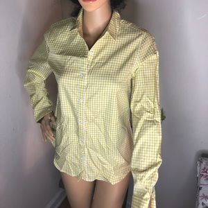 Button down Plaid blouse